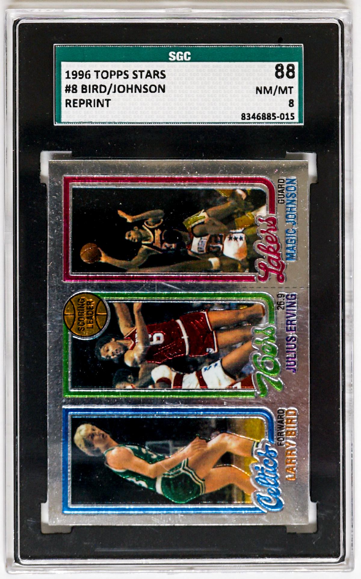Bird/Johnson 1996 Topps Stars #8 Reprint SGC 8 (1 of 2)