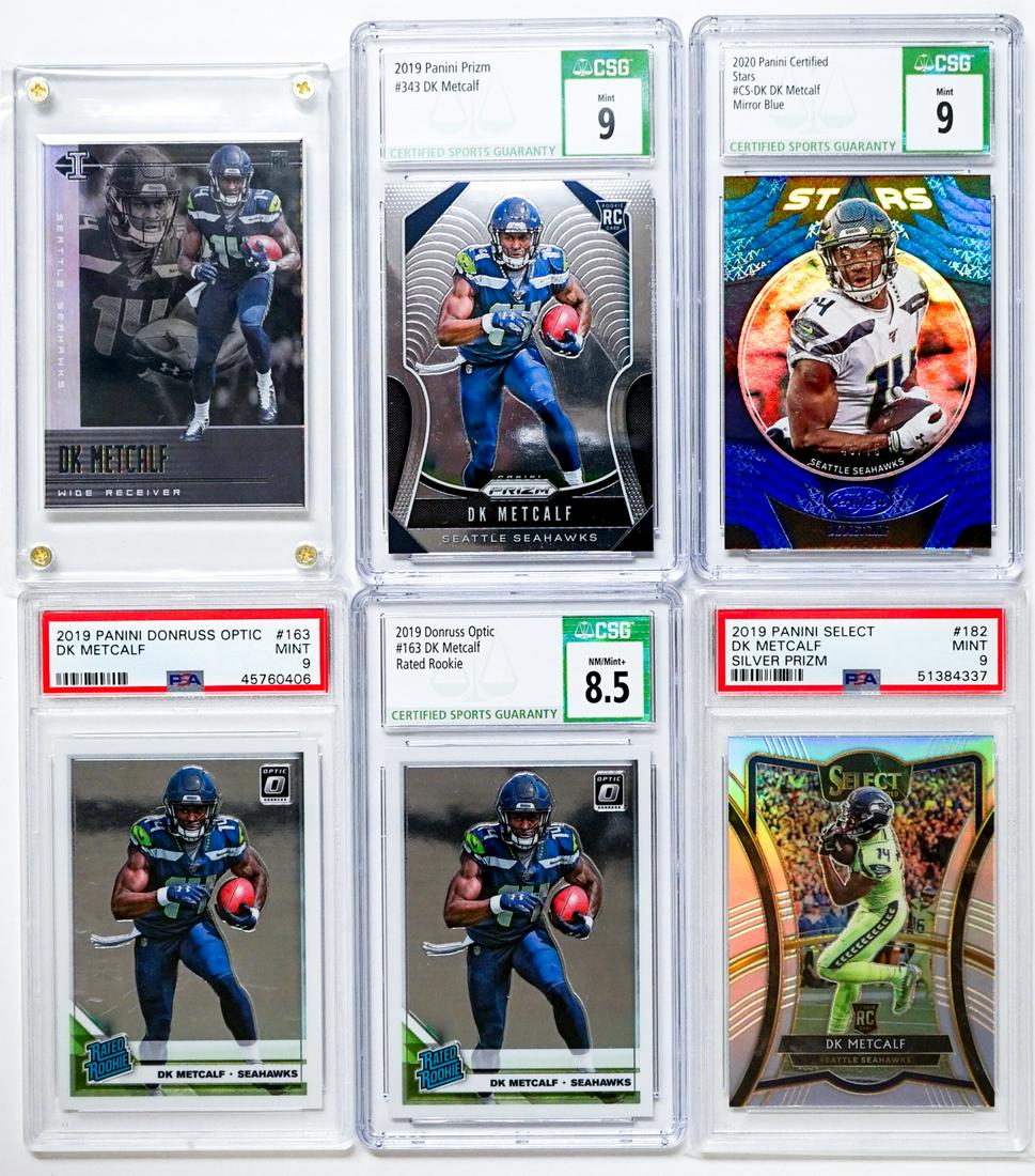 DK Metcalf Graded Football Cards (6) (1 of 2)