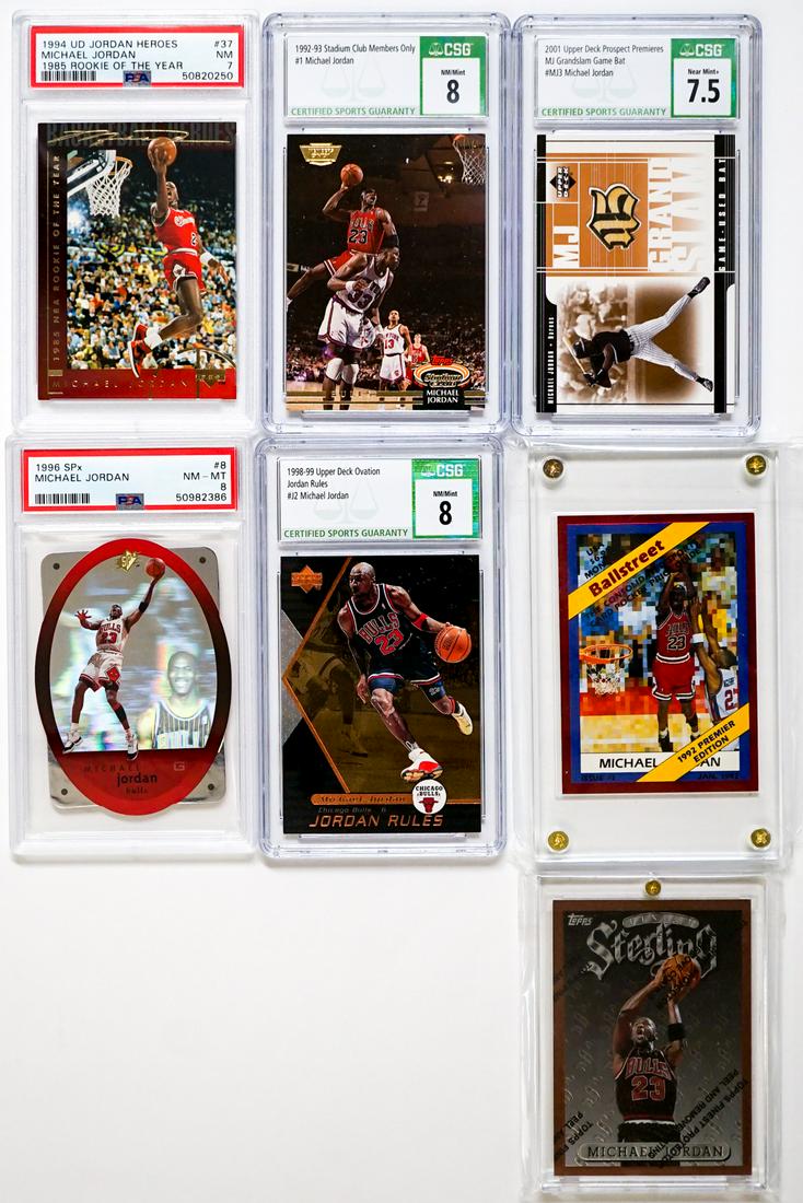 Michael Jordan Basketball Cards (7) (1 of 2)