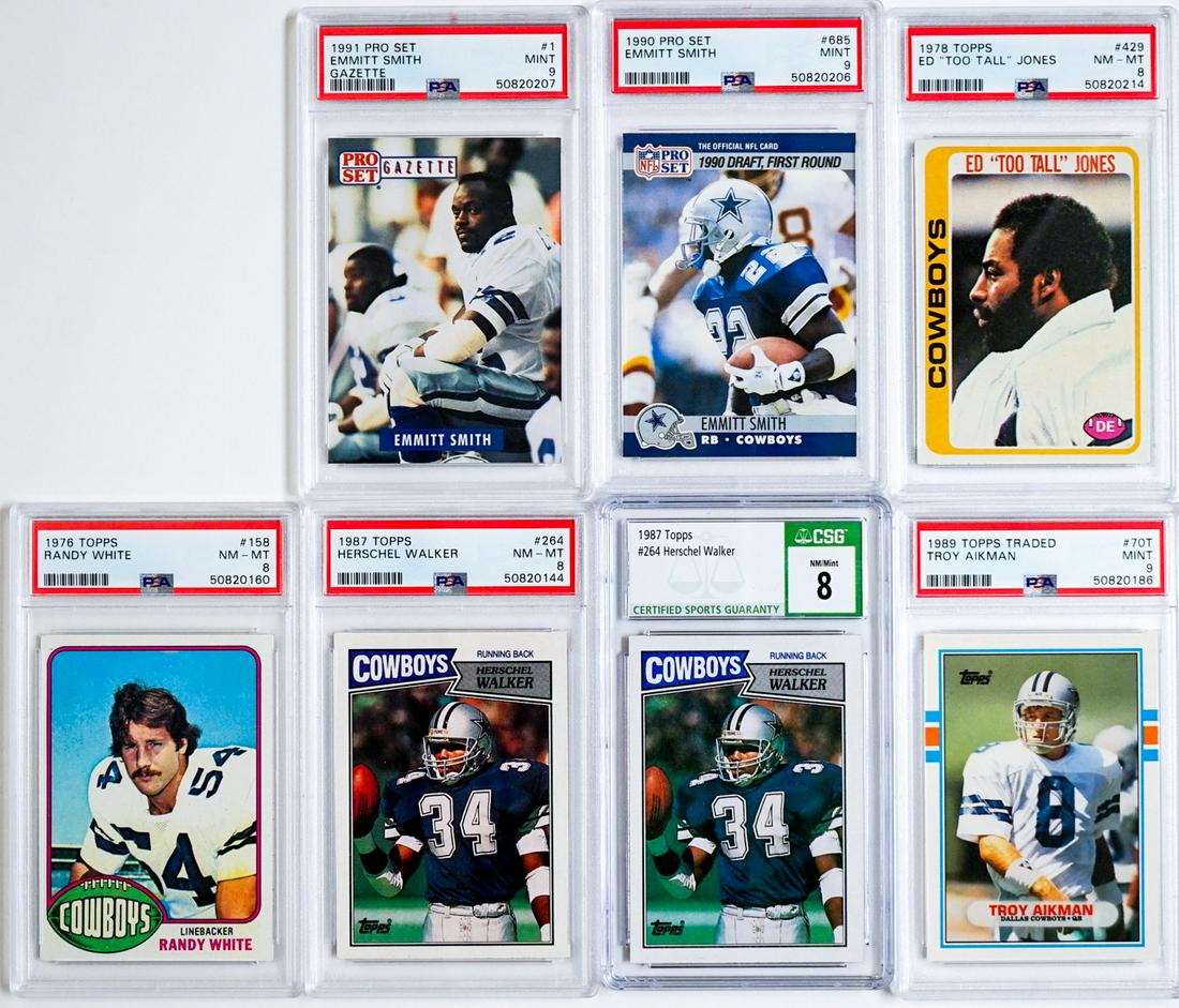 Dallas Cowboys Graded Football Cards (7) (1 of 2)