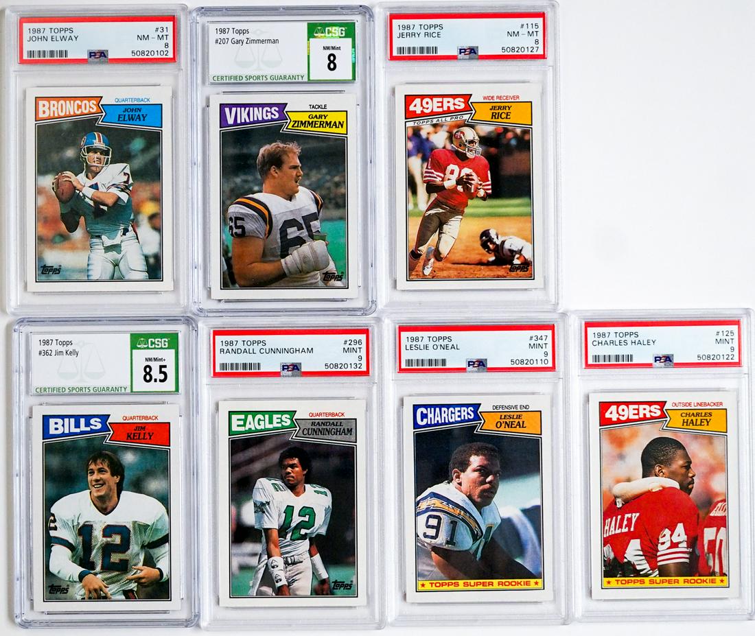 1987 Topps Football Graded Cards (7) (1 of 5)