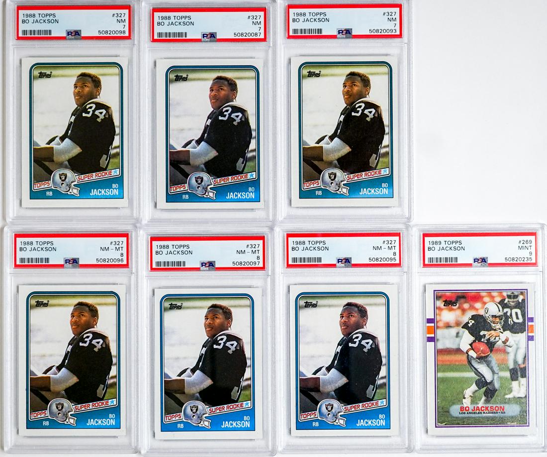 Bo Jackson Graded Football Cards (7) (1 of 5)