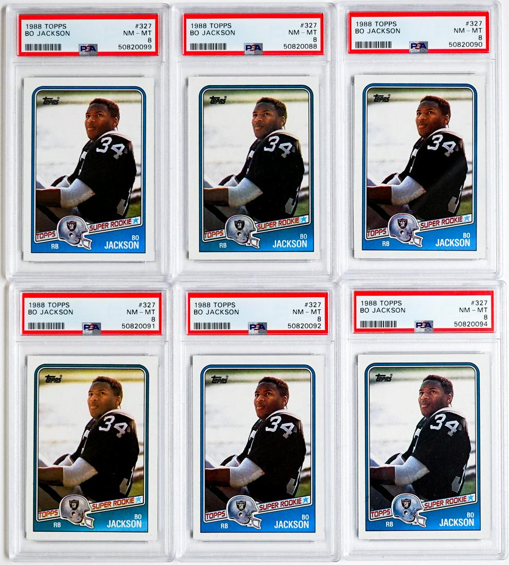 Bo Jackson 1988 Topps #327 PSA 8 (6) (1 of 2)