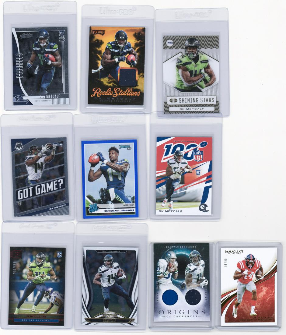 DK Metcalf Football Cards (10) (1 of 2)