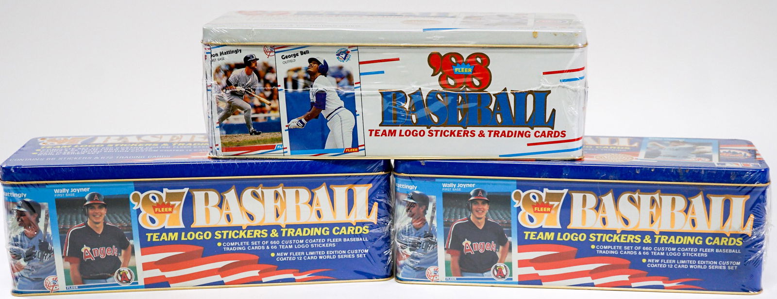 Fleer 1987 (2) and 1988 (1) Tin Collectors Sets (1 of 5)