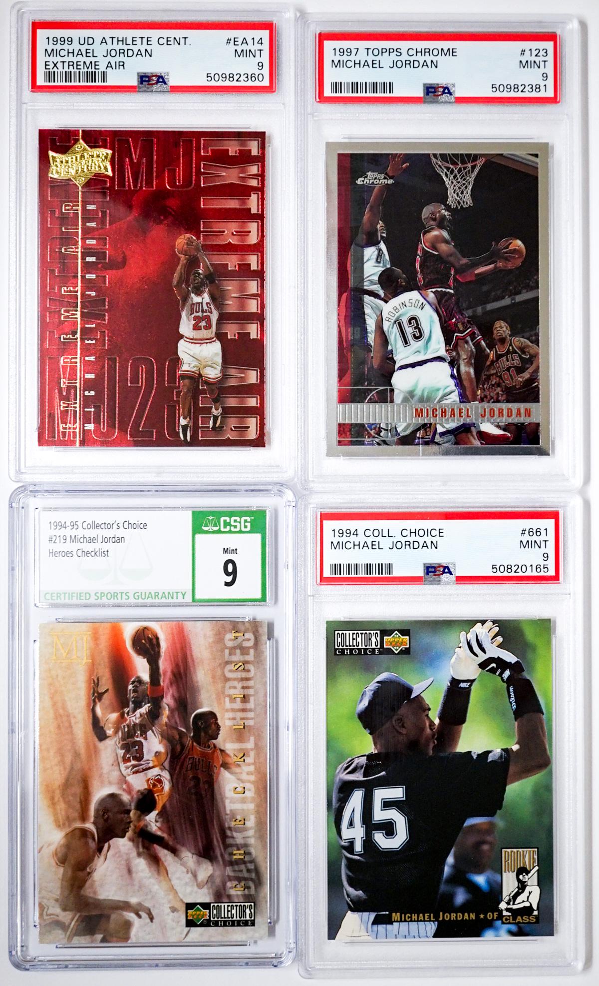 Michael Jordan PSA 9 & CGC 9 Graded Cards (4) (1 of 2)