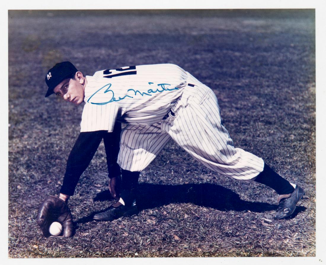 Billy Martin Signed Photo Beckett LOA: Billy Martin signed Photo. Measures 8-in. x 10-in. Autograph is slightly faded. Includes Beckett Authentication Services LOA #AB08734 (LOA en route at time of catalog). Unframed, loose and not glued o