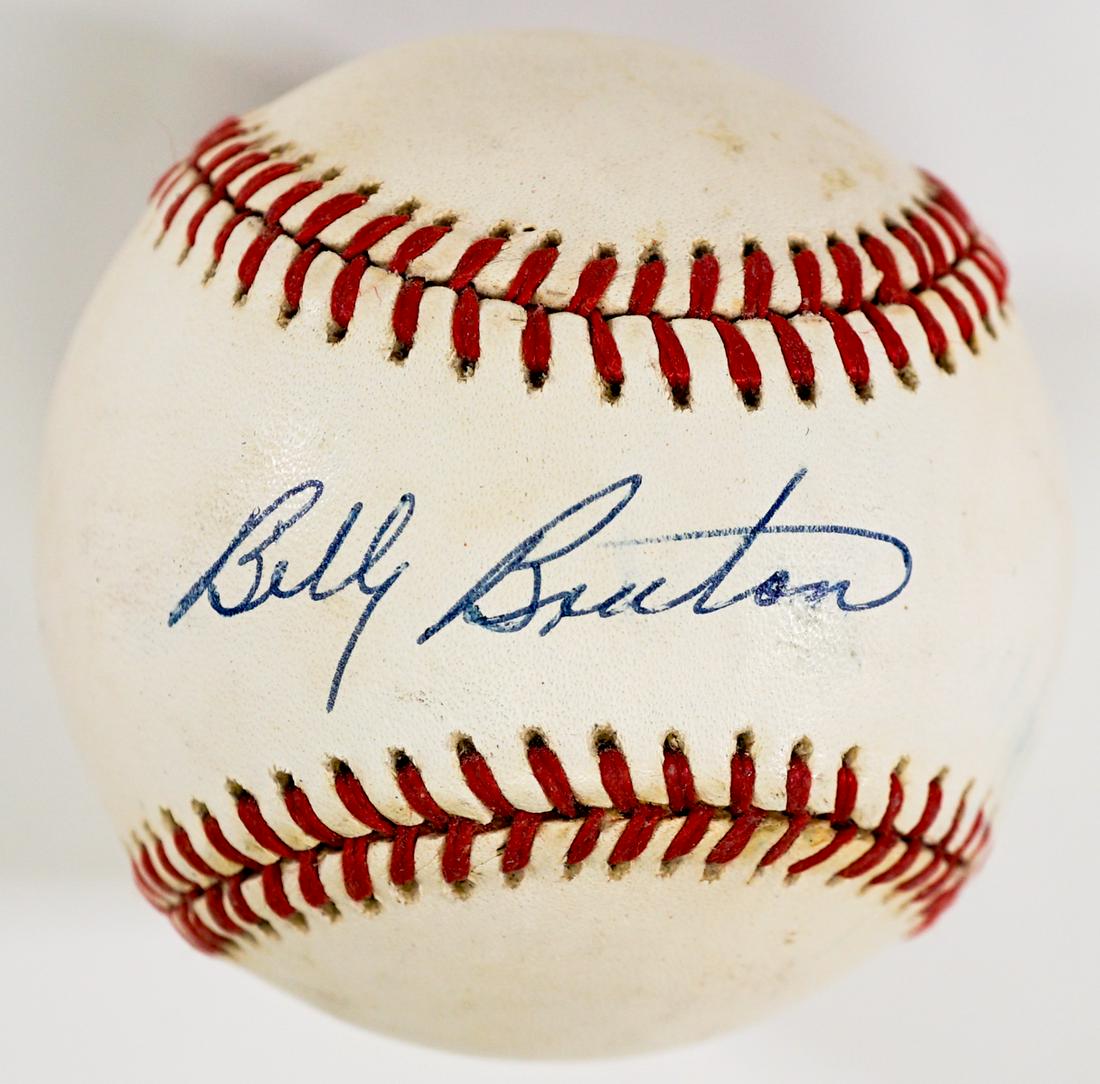 Billy Buxton Single Signed Baseball BAS COA (1 of 6)
