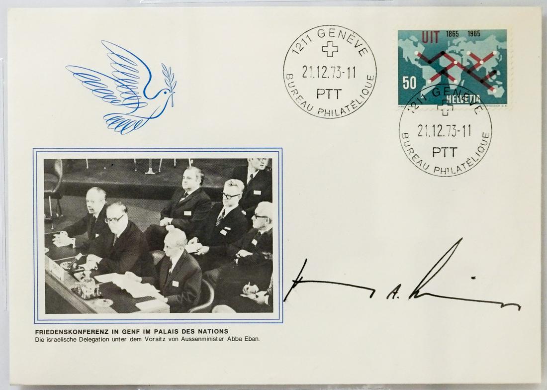 Henry Kissinger Signed Postal Cover (1 of 3)