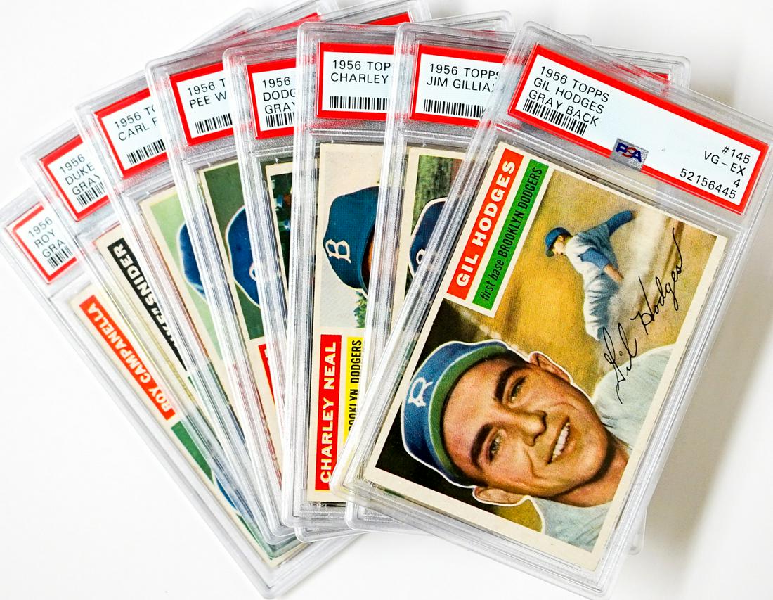 1956 Topps Brooklyn Dodgers Graded Baseball Cards (1 of 5)