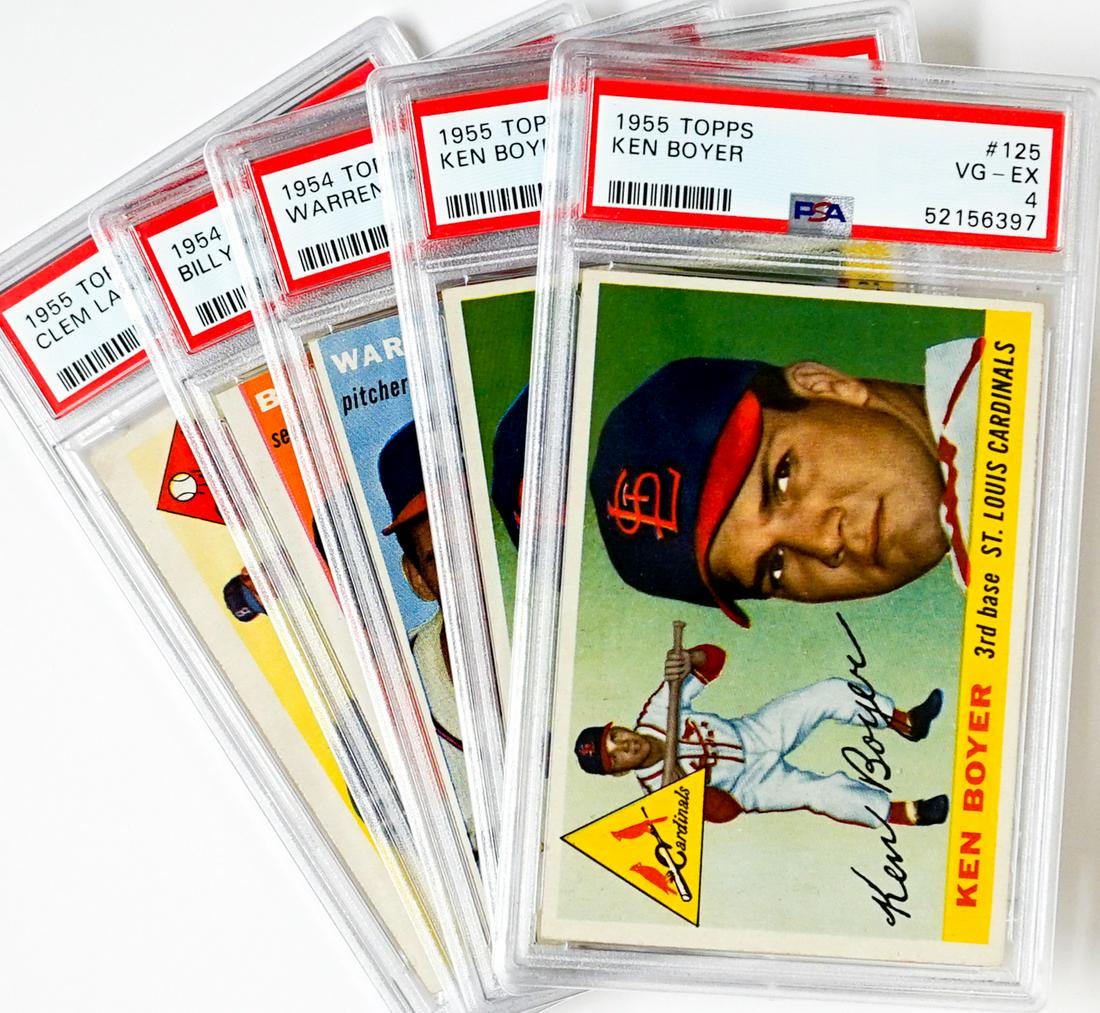 1954-55 Topps Baseball PSA Graded Cards (5) (1 of 5)
