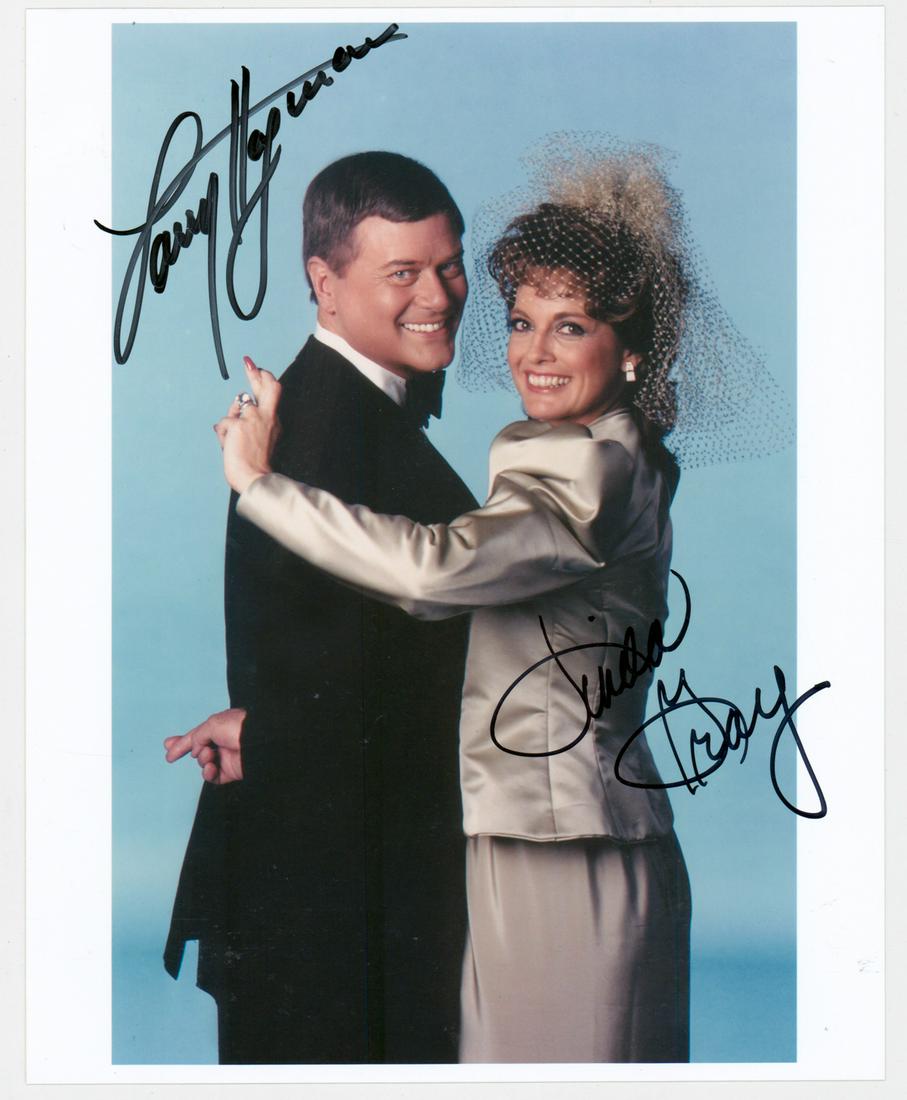 Larry Hagman & Linda Gray Signed Photo BAS COA (1 of 2)
