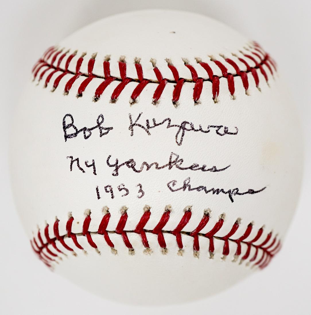 Bob Kuzava Single Signed Baseball w/Inscription (1 of 2)