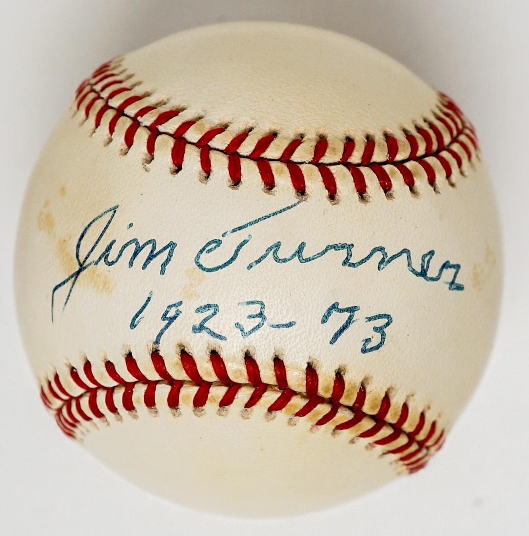 Jim Turner Single Signed Baseball JSA (1 of 2)