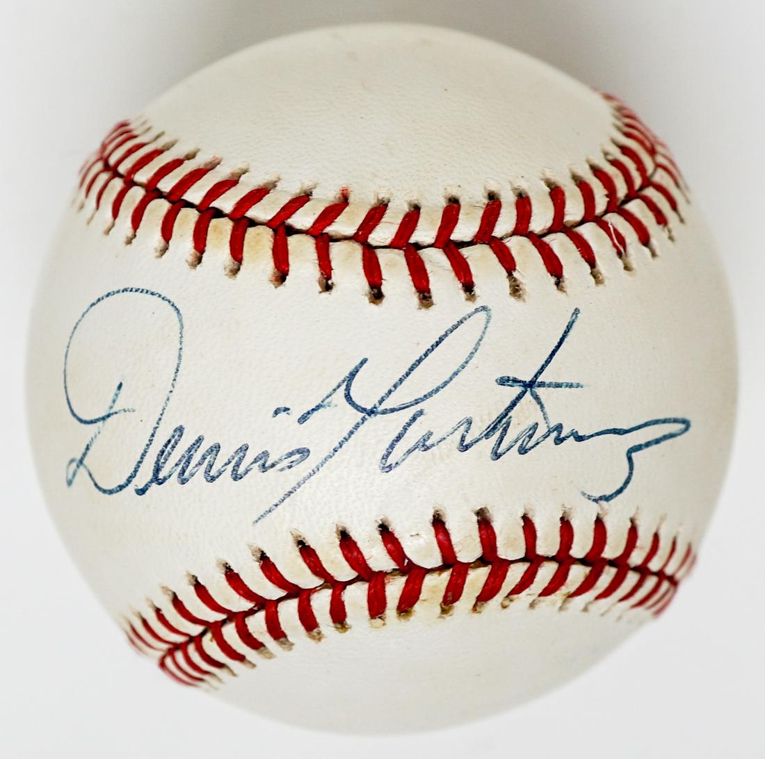 Dennis Martinez Single Signed Baseball BAS COA (1 of 2)