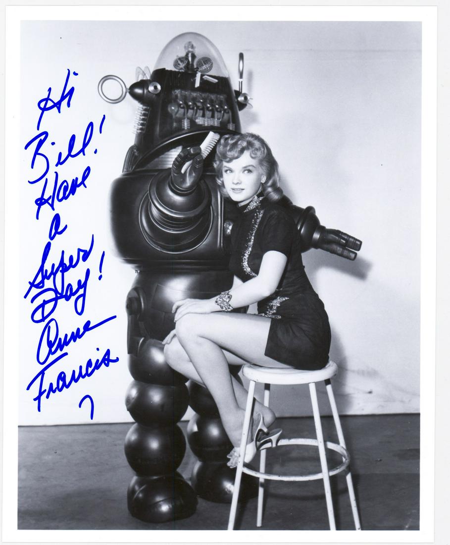 Anne Francis Publicity Photo Signed [Robby Robot] (1 of 2)