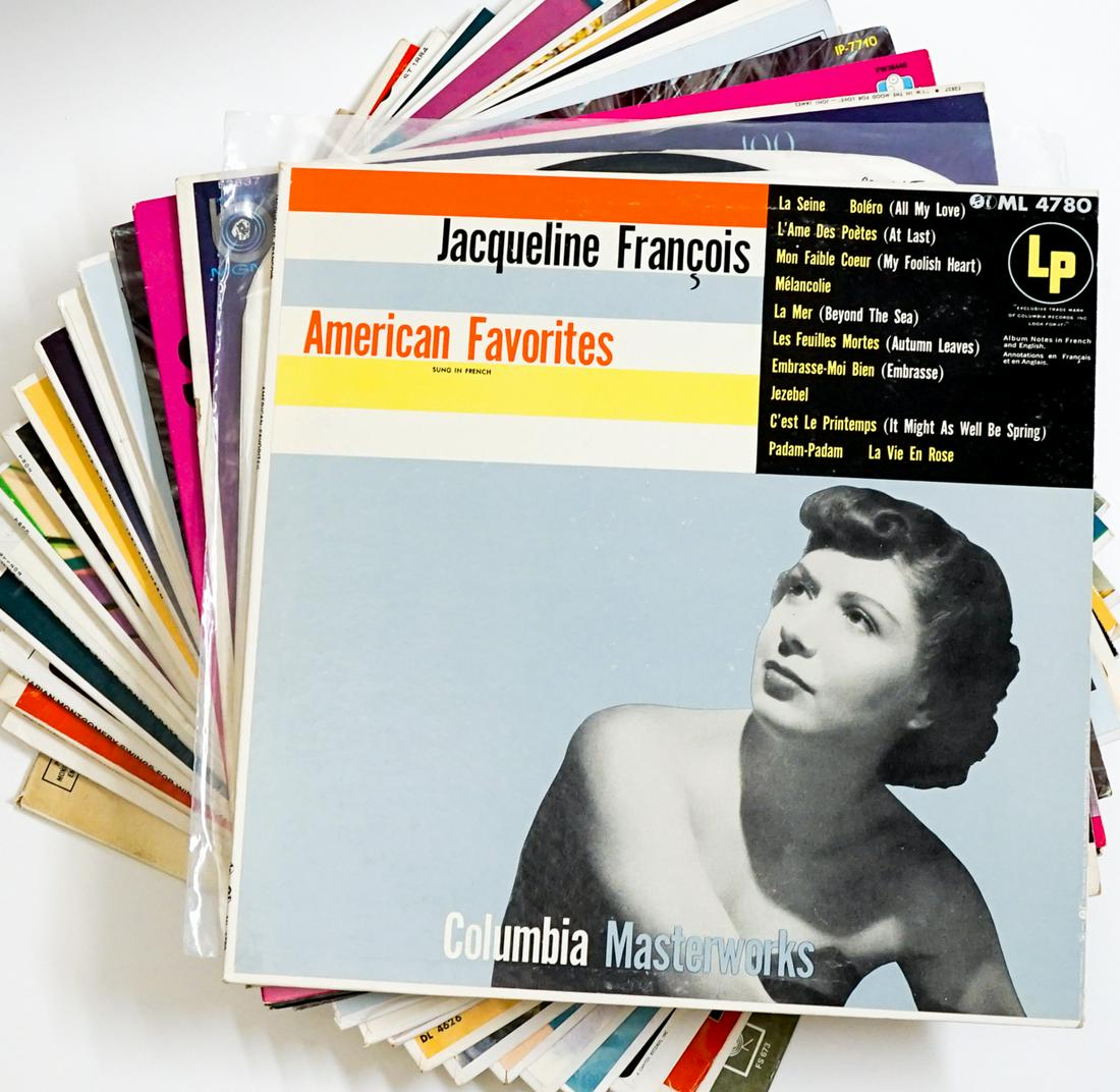 Female Vocal Artists (18) LP's [June Christy]: Eighteen (18) vinyl LP's. Includes: Brenda Lee; June Christy; Lanie Kazan... and more. These have not been inspected outside of jackets. Provenance: William Emery Collection, Sheridan Wyoming. If lot