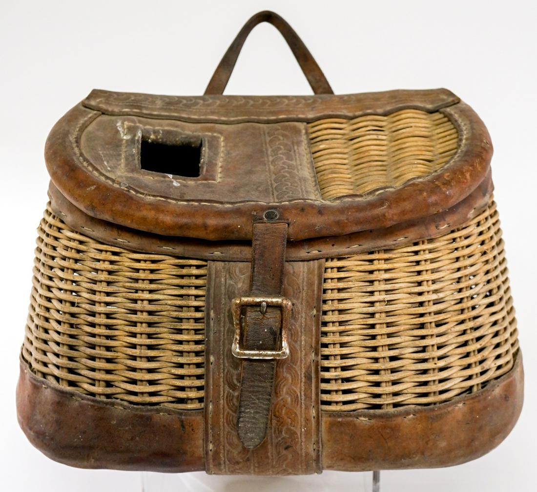 George Lawrence Leather Fishing Creel (1 of 8)