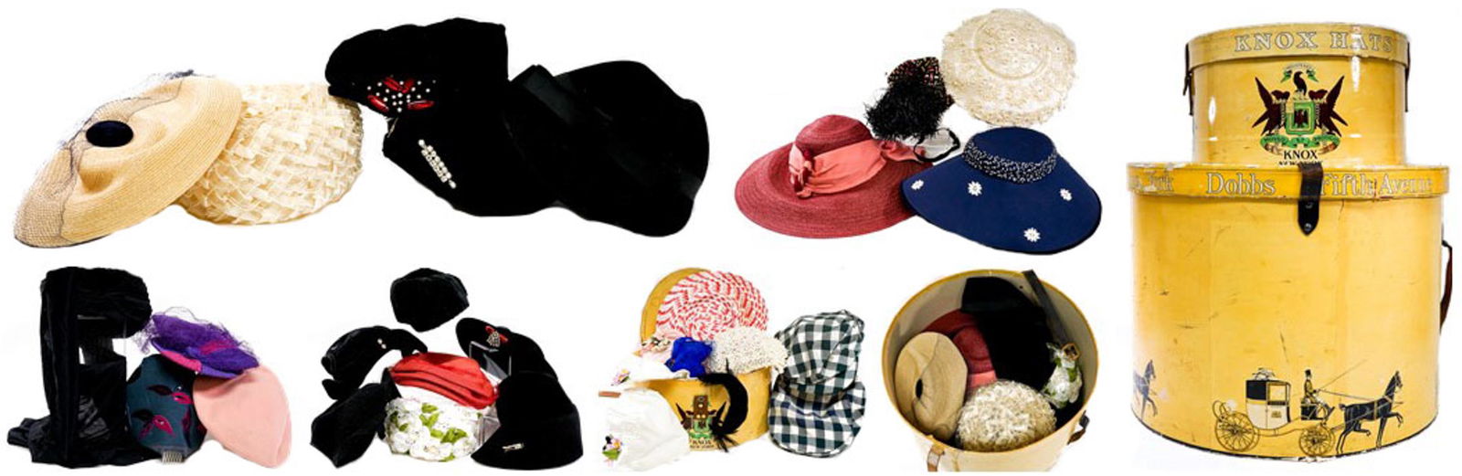Ladies Vintage Hat Boxes and (24) Hats (1 of 11)