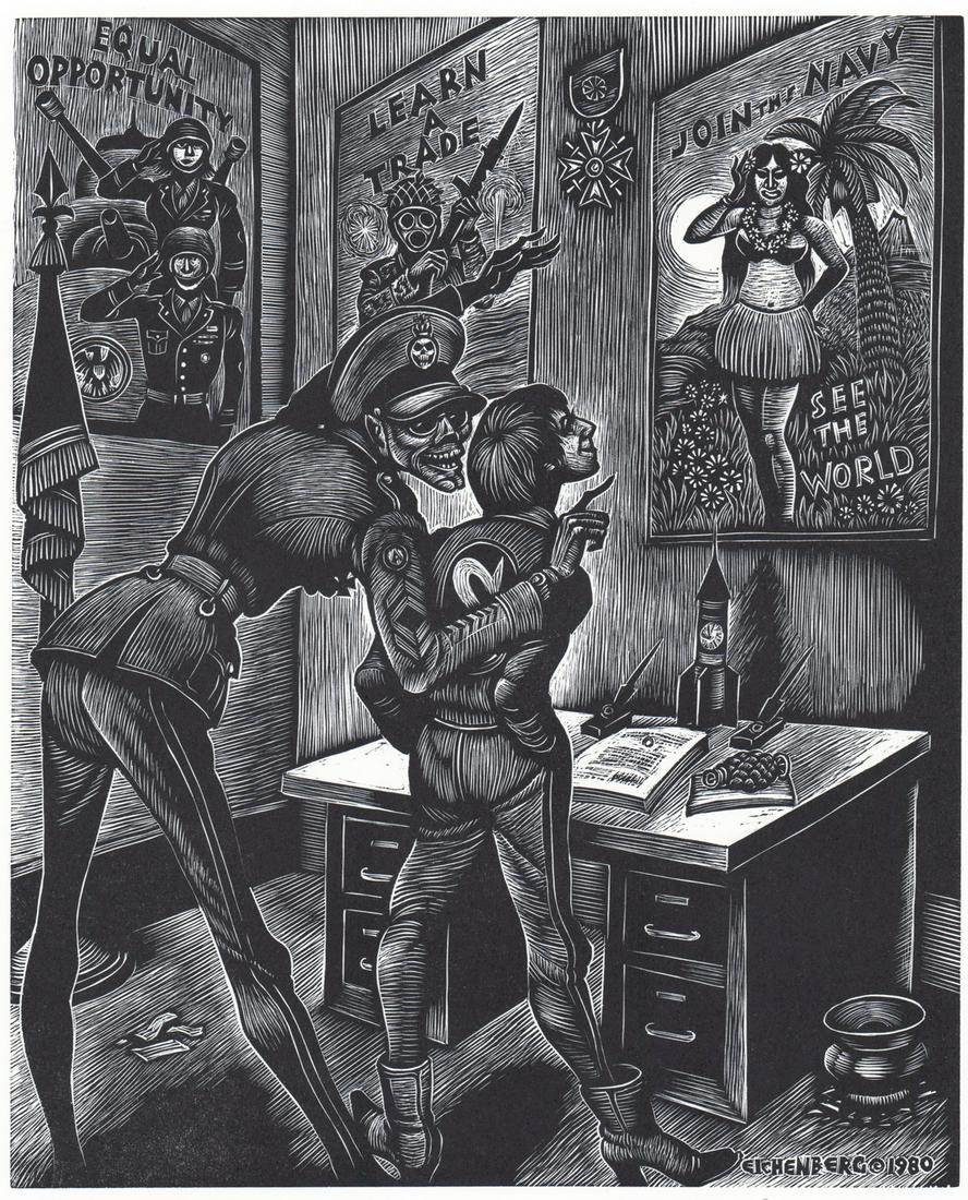 Fritz Eichenberg Signed Wood Engraving (1 of 5)