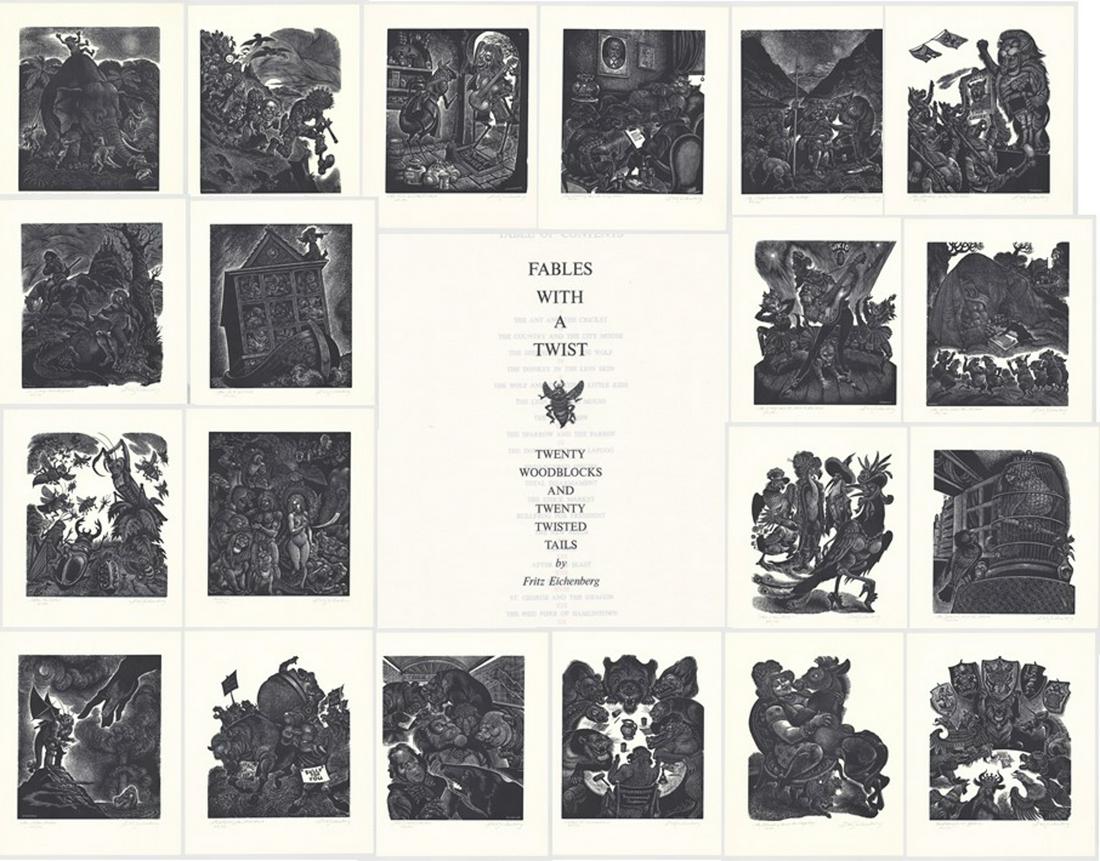 Fritz Eichenberg Fables With A Twist Woodblocks (1 of 15)