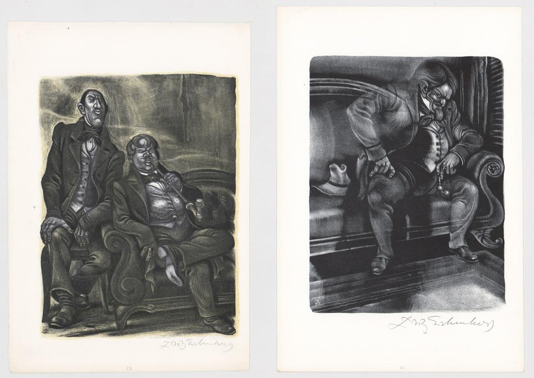Two Fritz Eichenberg Signed Lithographs (1 of 9)