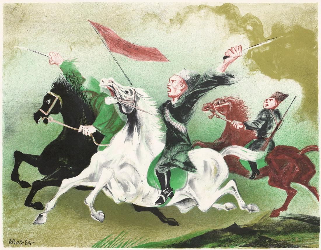 William Gropper Signed Lithograph [Red Calvary] (1 of 5)