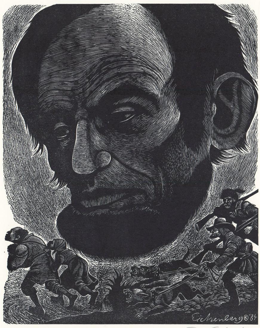 Fritz Eichenberg Signed Wood Engraving Lincoln (1 of 5)