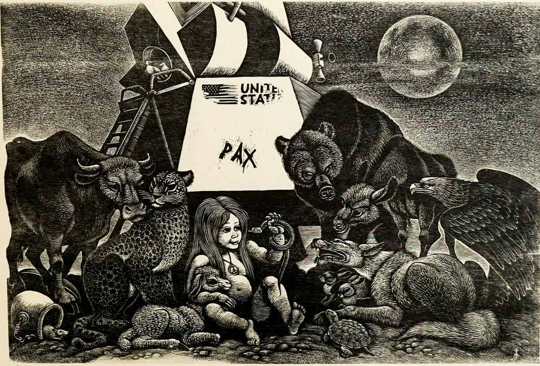 Fritz Eichenberg Signed Artist Proof Engraving (1 of 5)