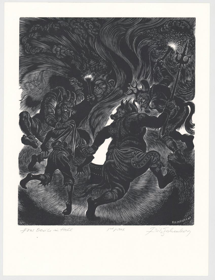 Fritz Eichenberg Signed 1st Proof Wood Engraving (1 of 3)