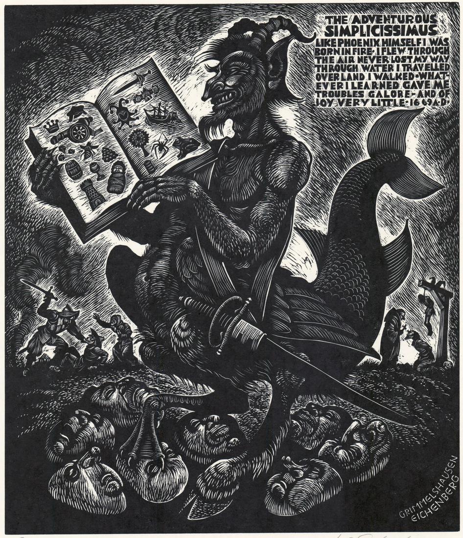 Fritz Eichenberg Simplicissimus AP Wood Engraving (1 of 5)