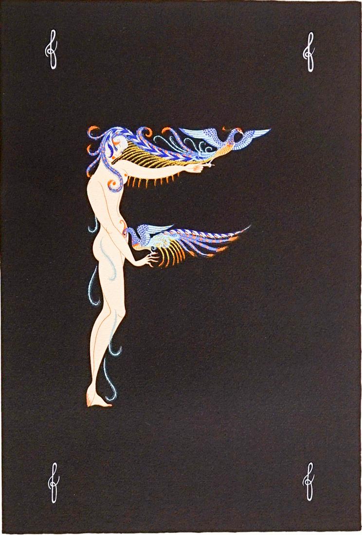 Erte "F" Lithograph/Serigraph 343/350 (1 of 7)