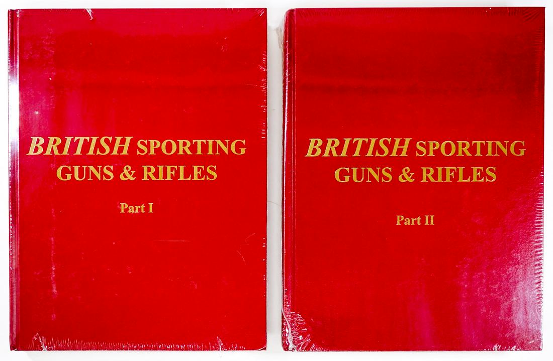 British Sporting Guns & Rifles in 2 Volumes SEALED: British Sporting Guns & Rifles in 2 Volumes SEALED New Old Stock. If lot is absent of a condition report one may be requested via email. Condition report is provided as an opinion only and is no guara