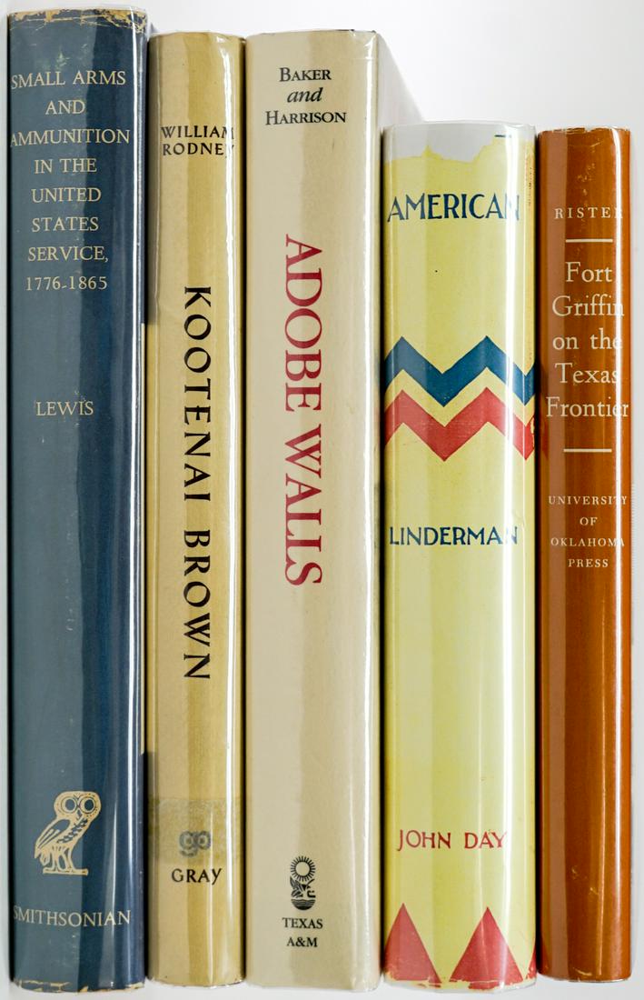 Five Nice Vintage Books [Western Americana]: Five Nice Vintage Books [Western Americana]. Includes Fort Griffin on the Texas Frontier (2nd printing), American by Frank Linderman (scarce 1930 first edition with dust jacket), Kootenai Brown by Rod