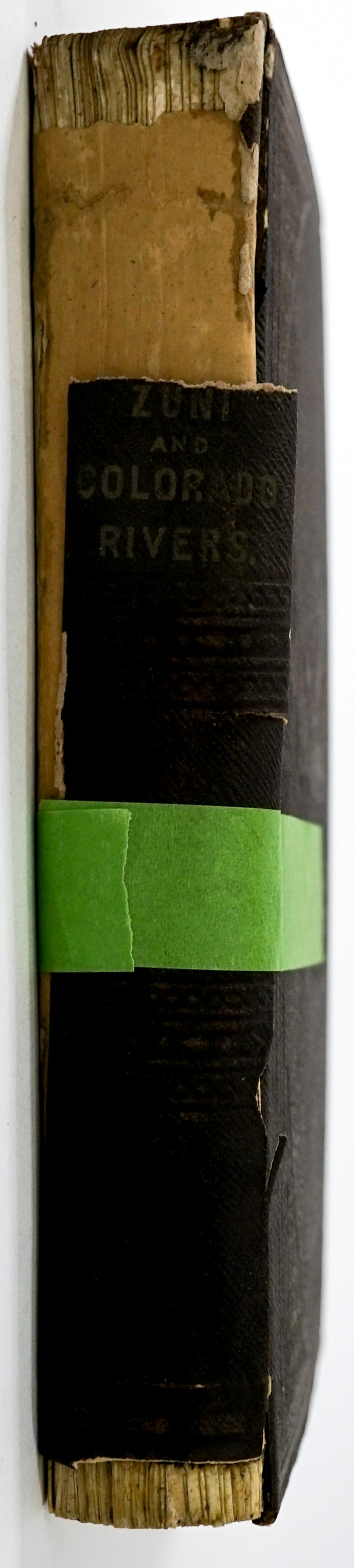 Zuni and Colorado Rivers by Sitgreaves 1853: Report of an Expedition down the Zuni and Colorado Rivers, by Captain L. Sitgreaves. 1853. Ex-library. Robert Armstrong, Public Printer, Washington. 197 pp. plus 79 plates, NO Map. Spine cover detache
