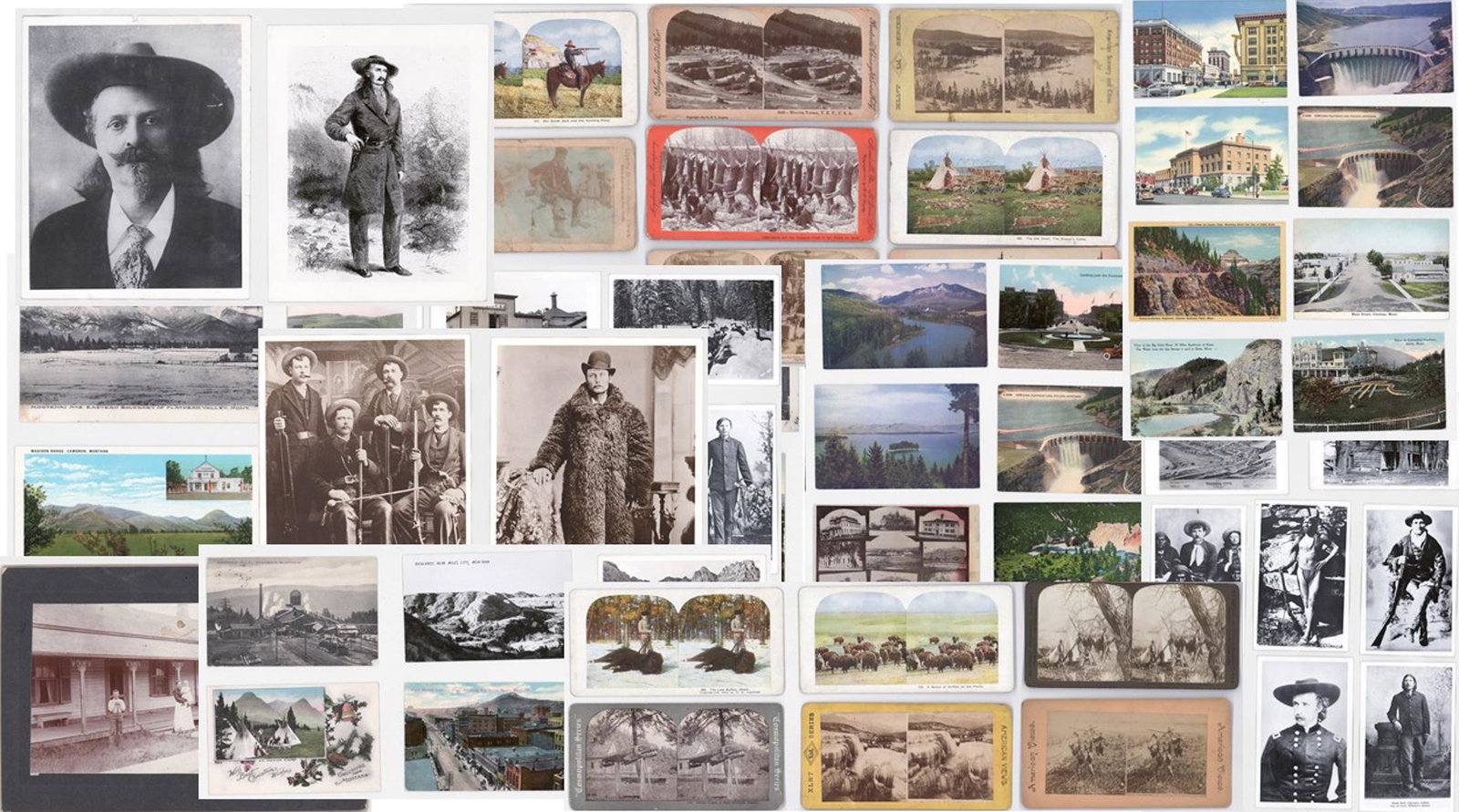 Montana, Old West Photos, Postcards & Stereoviews: Montana and Old West Photos, Postcards and Stereoviews, most of the photos and RPPC are reprints. Condition varies. If lot is absent of a condition report one may be requested via email. Condition rep