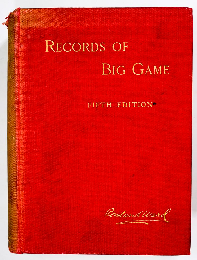 1907 Records of Big Game Rowland Ward: 1907 Records of Big Game Rowland Ward. Provenance: Bob Borcherdt collection. If lot is absent of a condition report a condition report may be requested via email. Buyer must view photographs or scans 