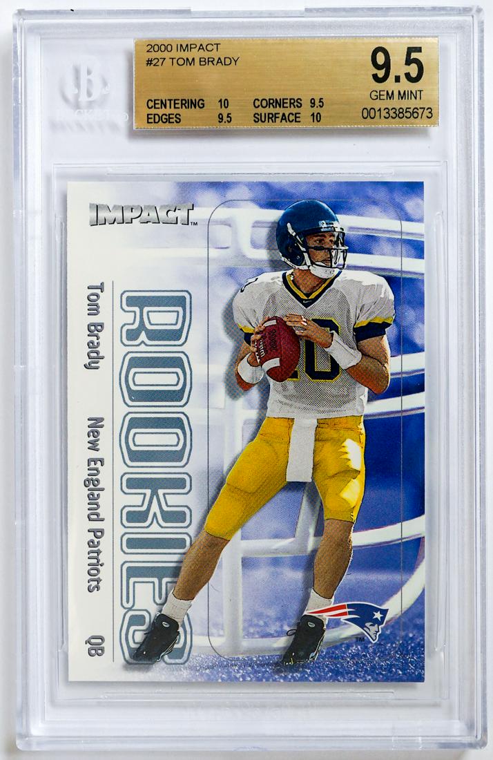 Tom Brady 2000 Impact #27 Beckett 9.5 Gem Mint (1 of 2)