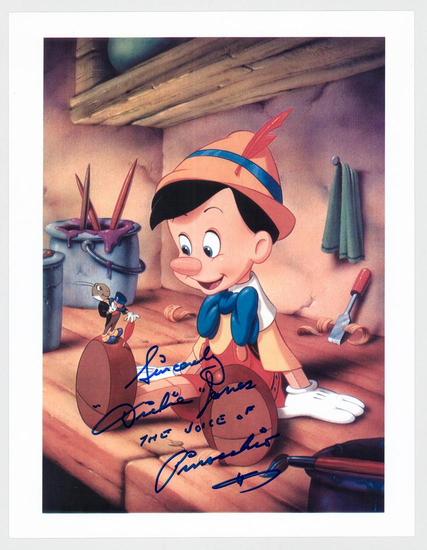 Dickie Jones Voice of Pinocchio SIGNED Photo (1 of 2)
