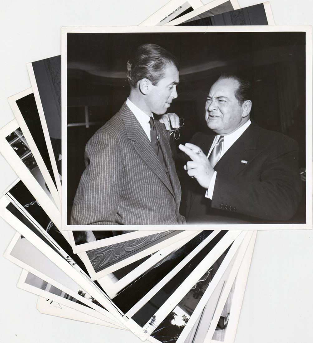 Jimmy Stewart (9) Vintage Photos [Rogers]: Nine (9) Jimmy Stewart; Ginger Rogers; Jane Wyman and others vintage black and white single-weight glossy photos. Measure 8 in. x 10 in. and 10 in. x 8 n. If lot is absent of a condition report one ma