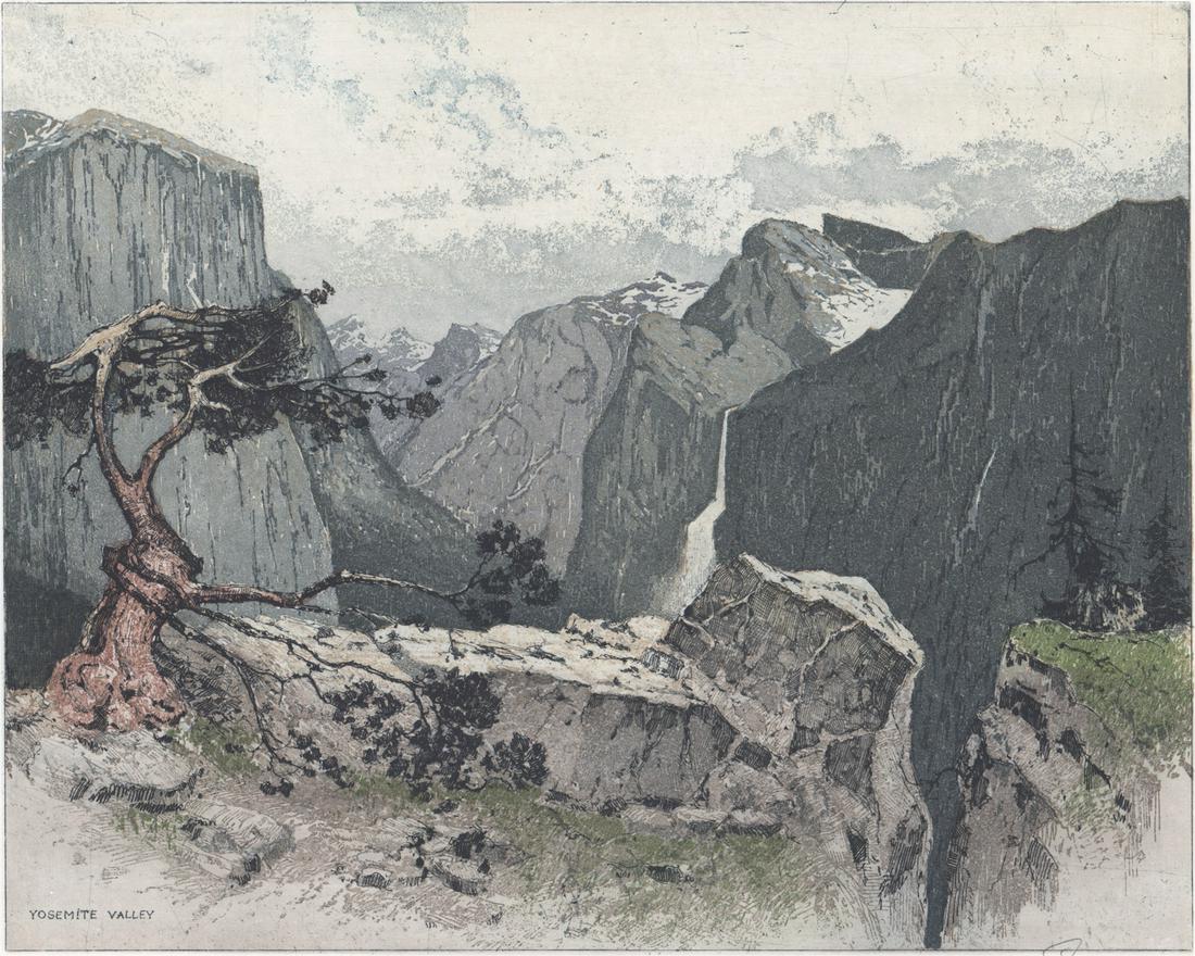 Josef Eichenberg Etching SIGNED {Yosemite] (1 of 5)