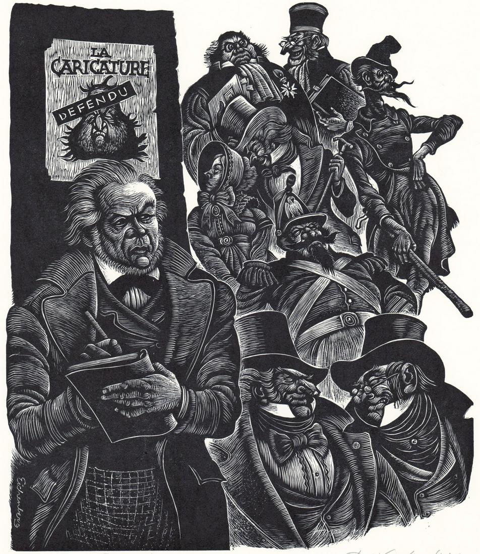 Fritz Eichenberg Signed Engraving [Daumier] (1 of 5)