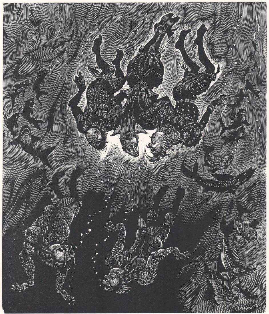 Fritz Eichenberg Signed Wood Engraving (1 of 6)