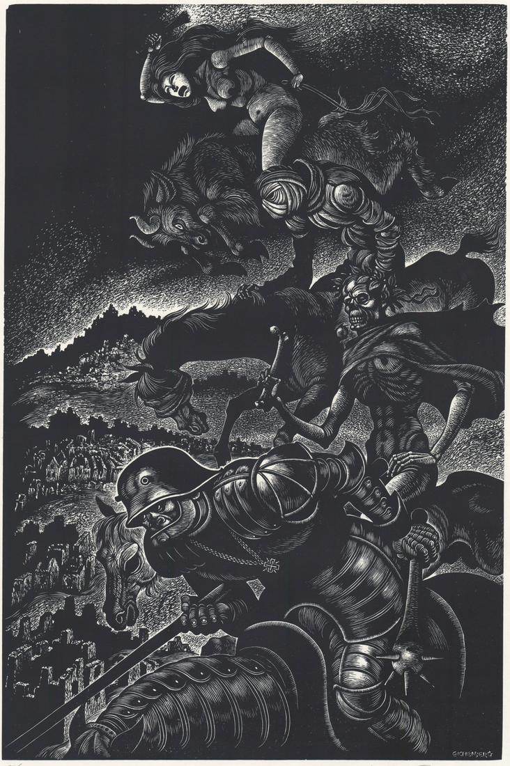 Fritz Eichenberg Signed Wood Engraving (1 of 5)