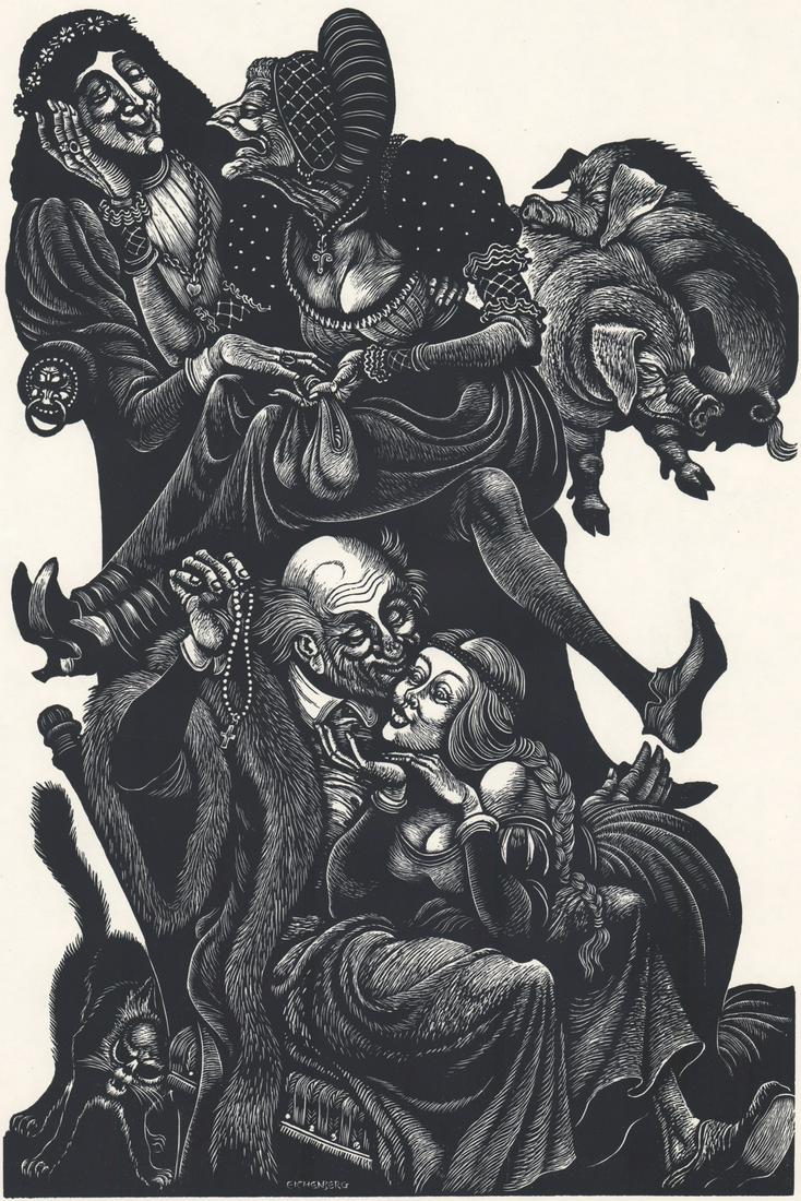 Fritz Eichenberg Signed Wood Engraving (1 of 5)