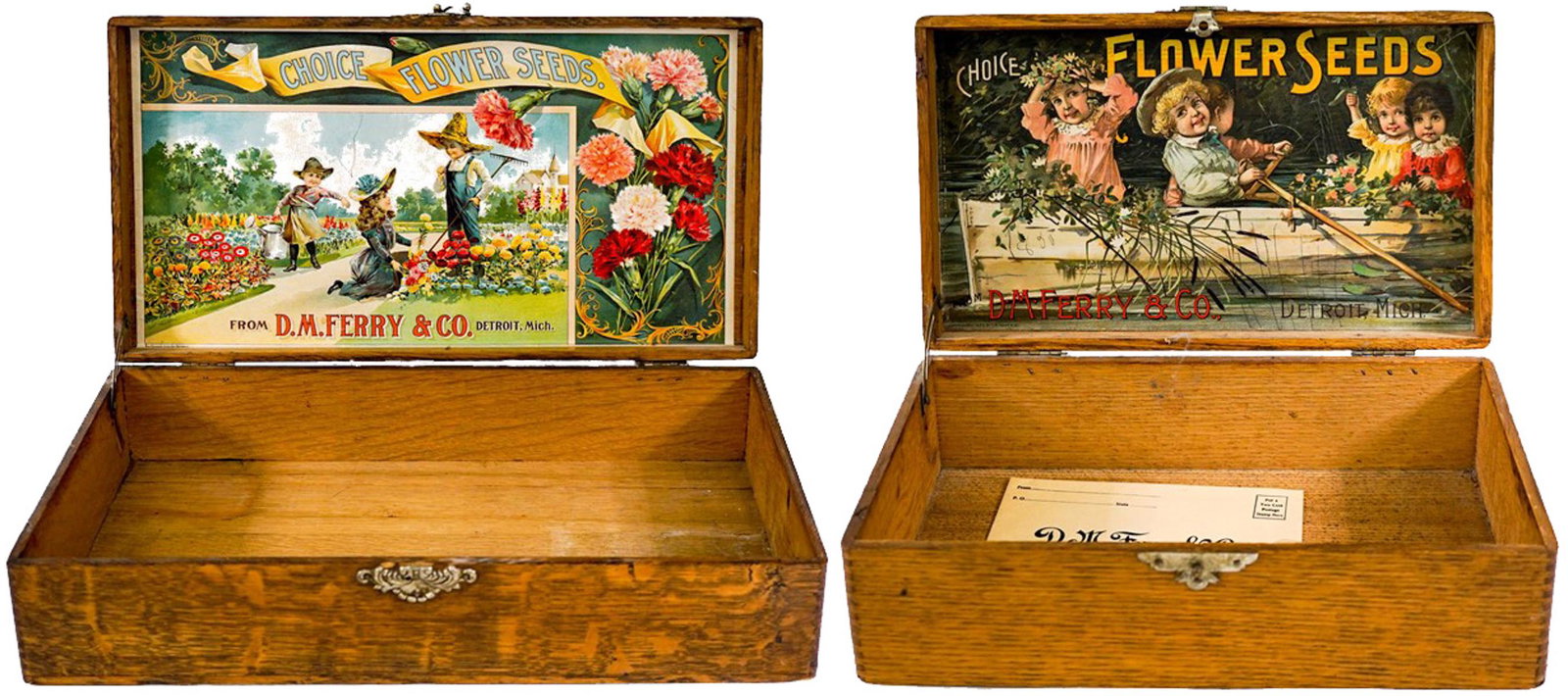 Antique Seed (2) Ad Boxes and Sample (1 of 18)
