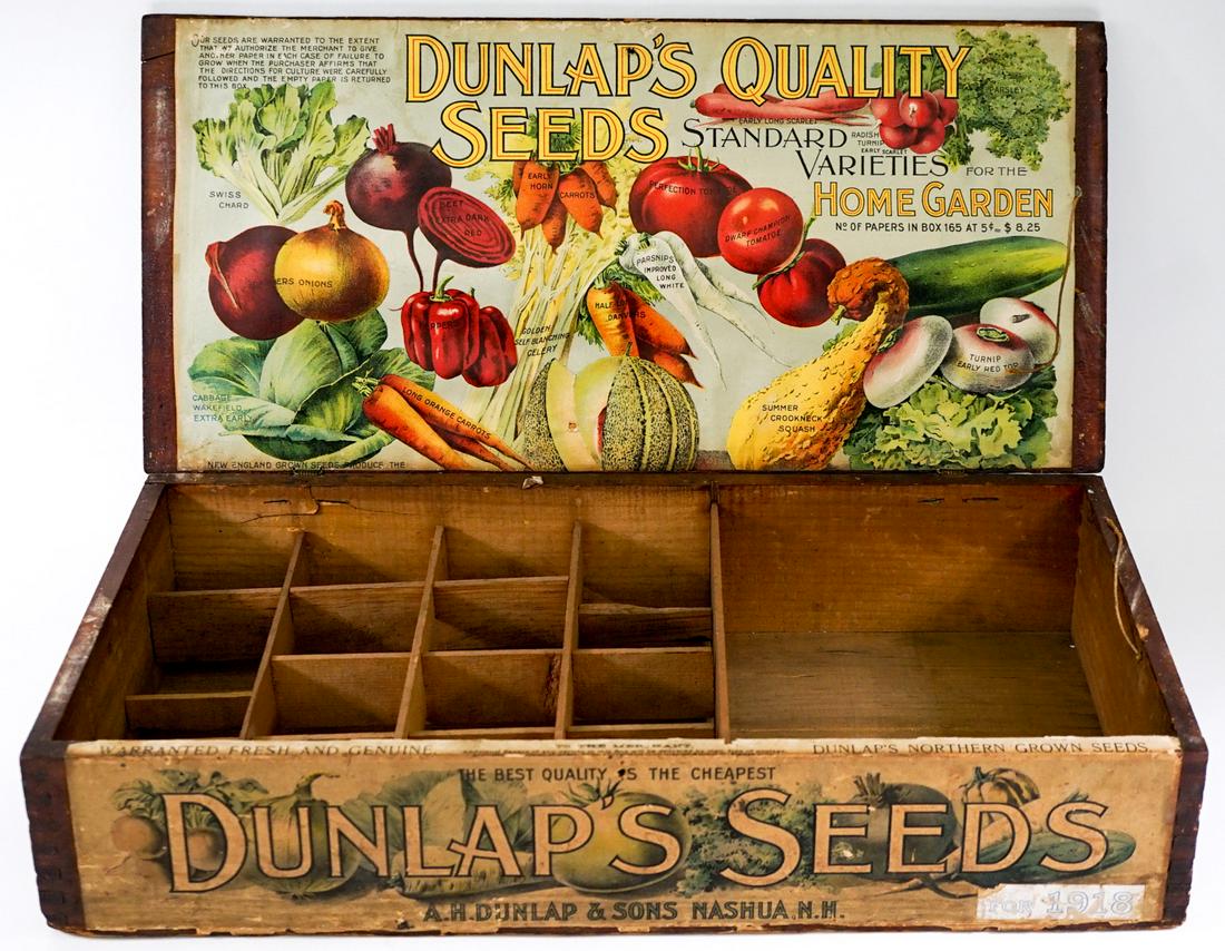 Dunlap's Seeds Display Box 1918 (1 of 8)