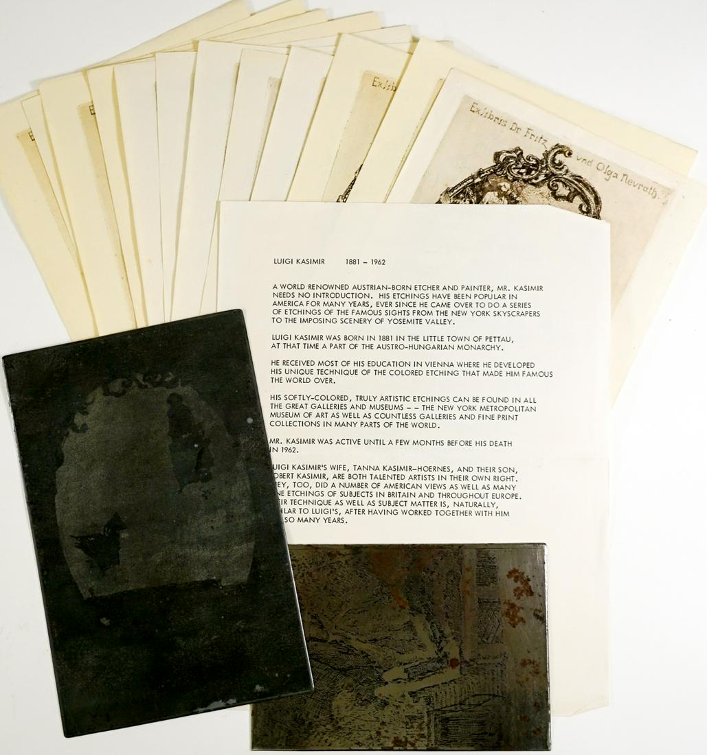 Luigi Kasimir Original Plate with (13) Etchings (1 of 10)