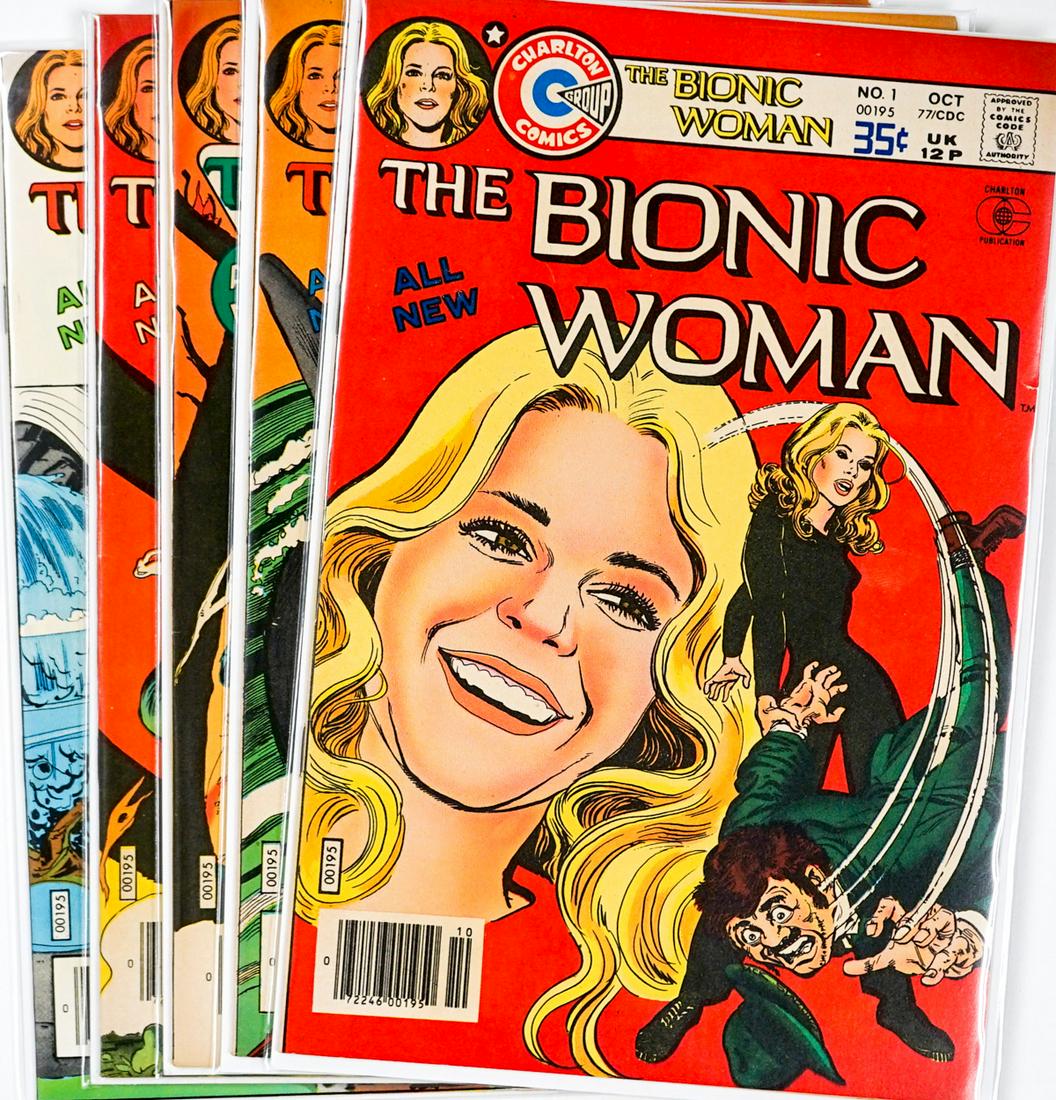 Bionic Woman [Charlton] Comic Books No. 1-5 (1 of 6)