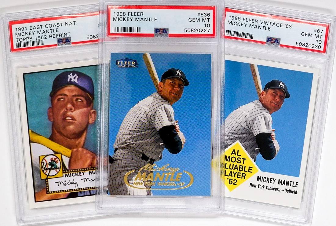Mickey Mantle 1990's PSA Graded Cards 10's & 9 (1 of 7)